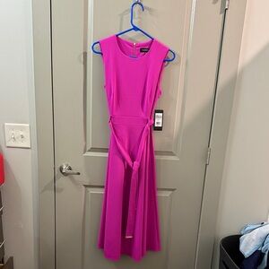 Andrew Marc Vibrant Pink Midi Dress